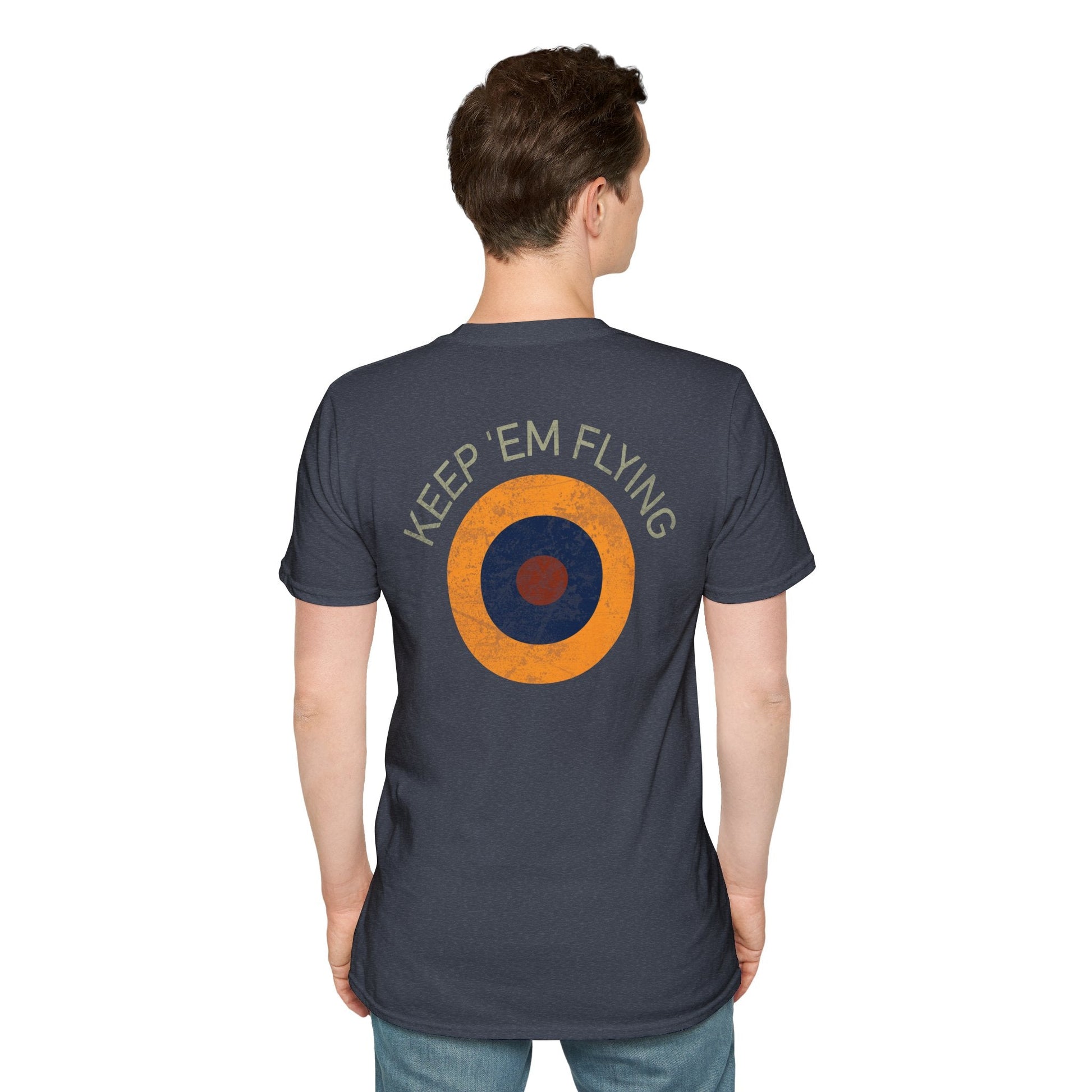 RAF Type B1 Roundel “Keep ’Em Flying” WWII Heritage T Shirt – Royal Air Force Insignia Pilot gifts warbird t shirt