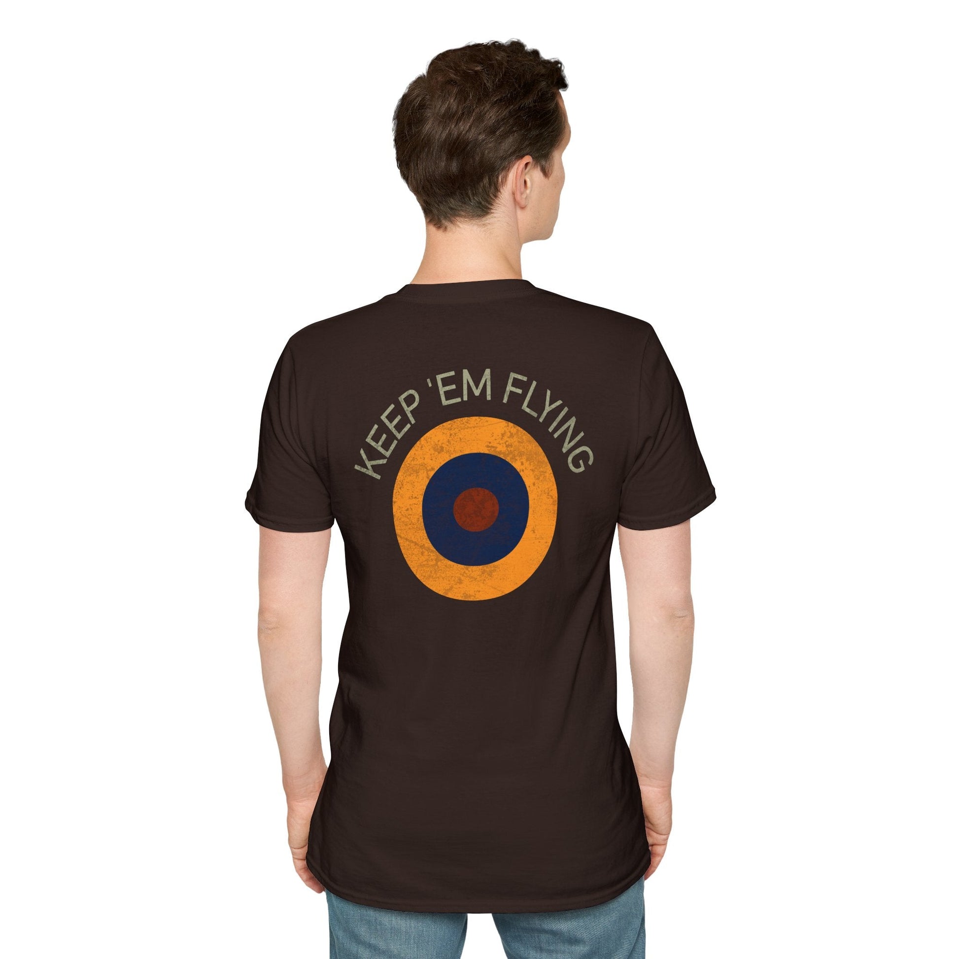 RAF Type B1 Roundel “Keep ’Em Flying” WWII Heritage T Shirt – Royal Air Force Insignia Pilot gifts warbird t shirt