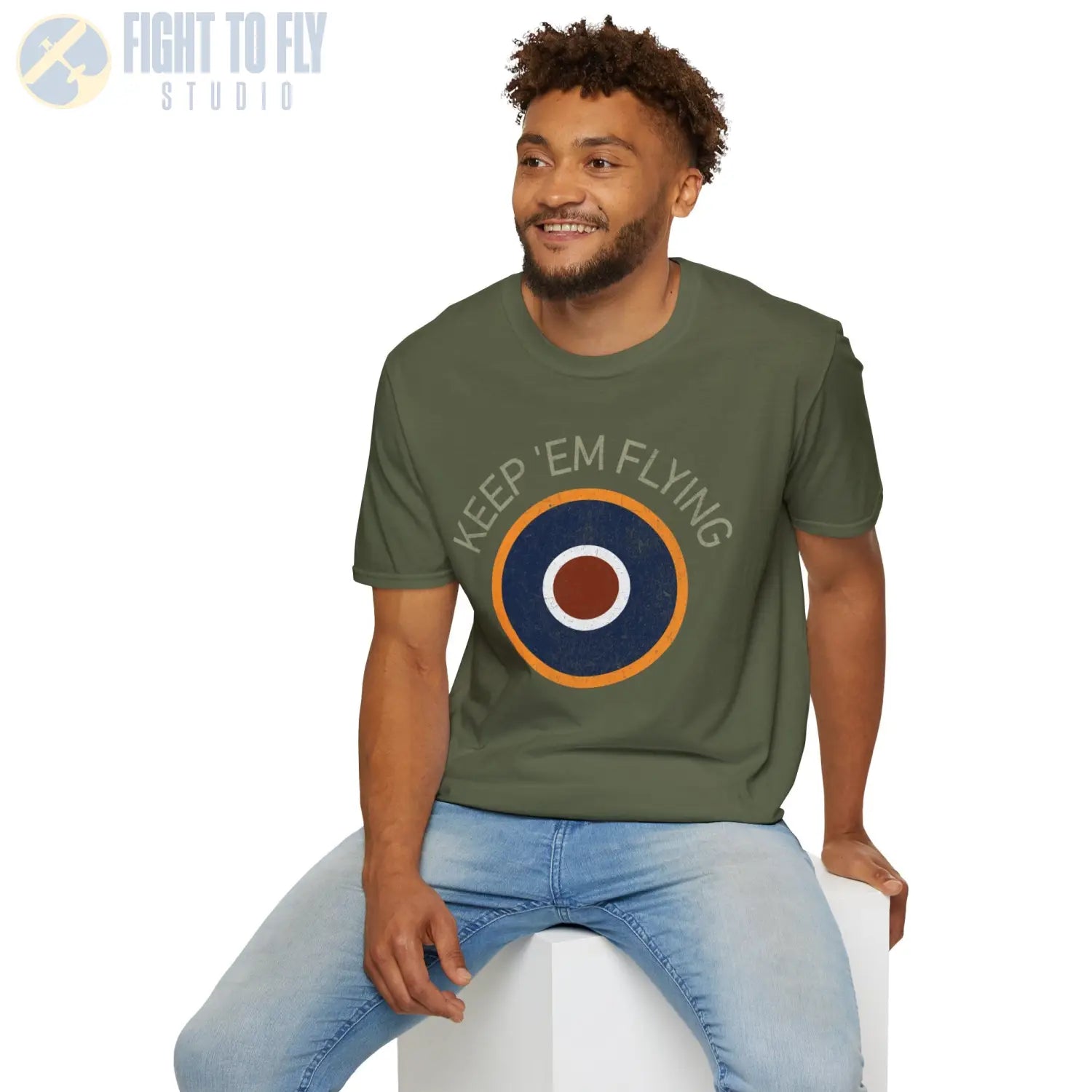 RAF Type C1 Roundel “Keep ’Em Flying” T Shirt Pilot gifts WWII warbird t shirt