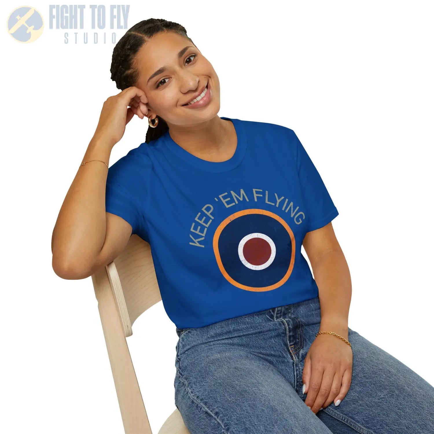 RAF Type C1 Roundel “Keep ’Em Flying” T Shirt Pilot gifts WWII warbird t shirt