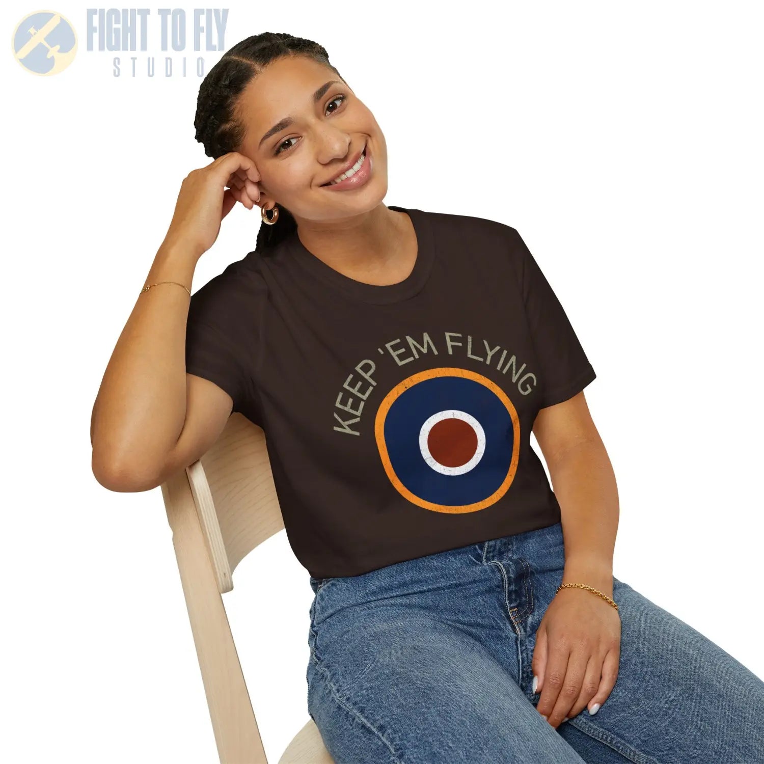 RAF Type C1 Roundel “Keep ’Em Flying” T Shirt Pilot gifts WWII warbird t shirt