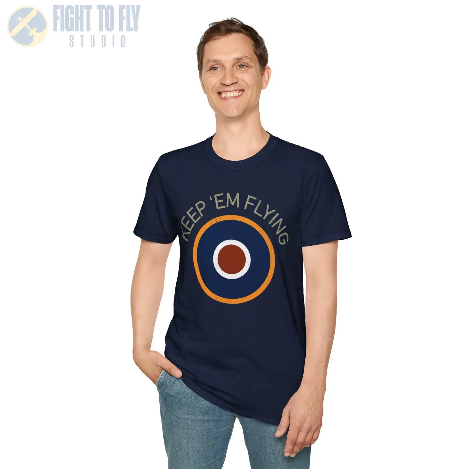 RAF Type C1 Roundel “Keep ’Em Flying” T Shirt Pilot gifts WWII warbird t shirt