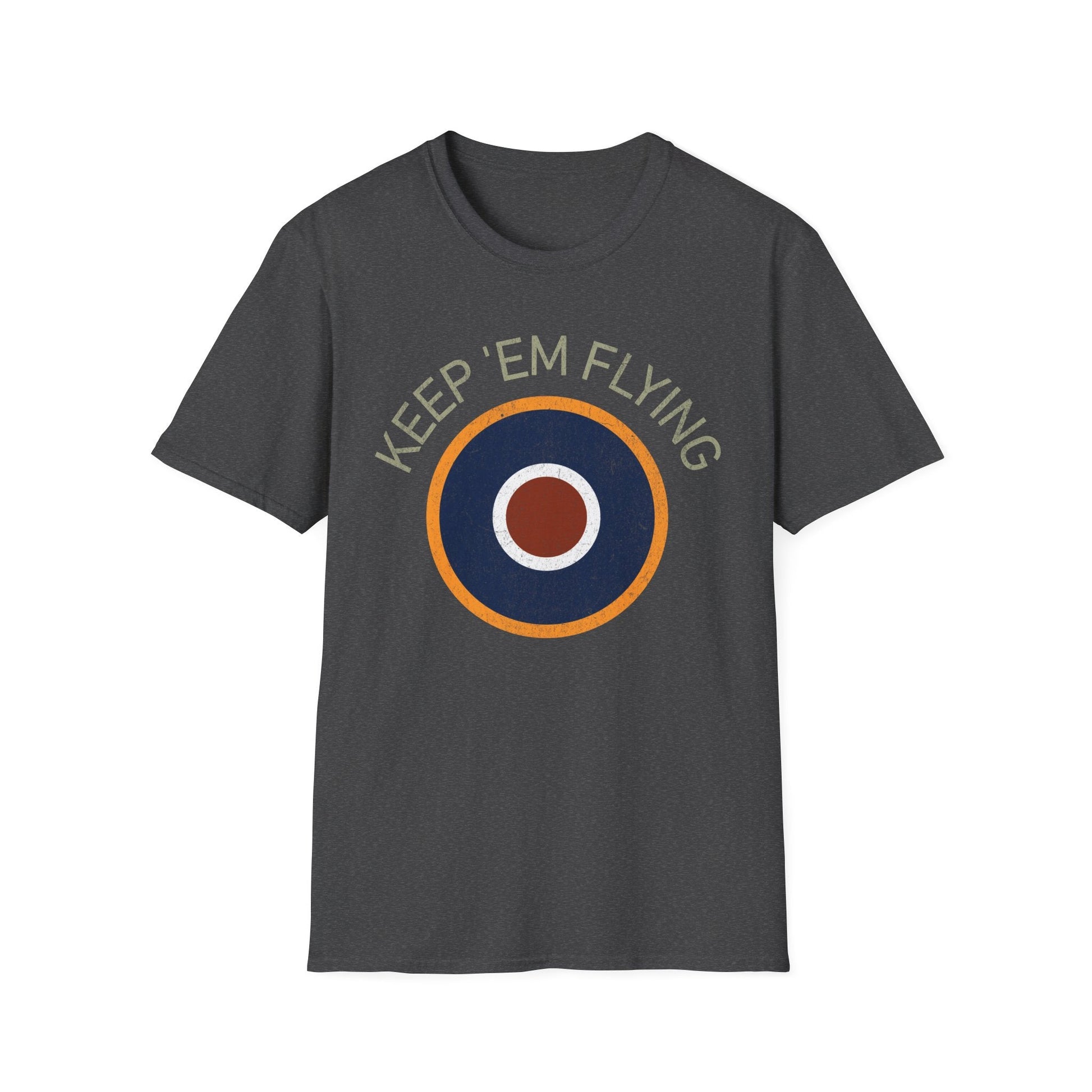 RAF Type C1 Roundel “Keep ’Em Flying” WWII Heritage T Shirt – Royal Air Force Pilot gifts warbird t shirt