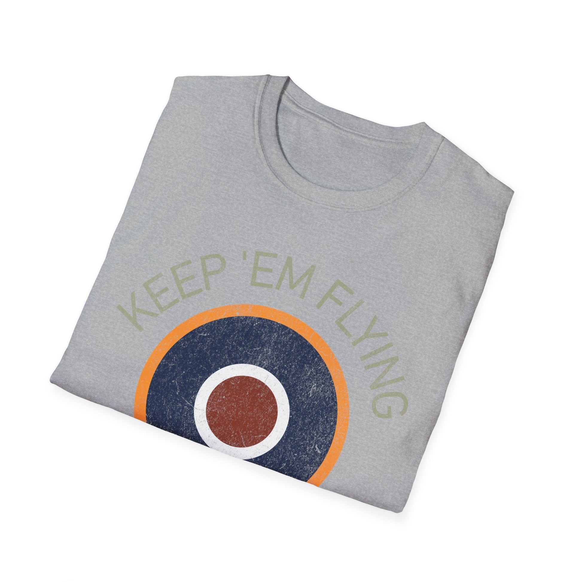 RAF Type C1 Roundel “Keep ’Em Flying” WWII Heritage T Shirt – Royal Air Force Pilot gifts warbird t shirt