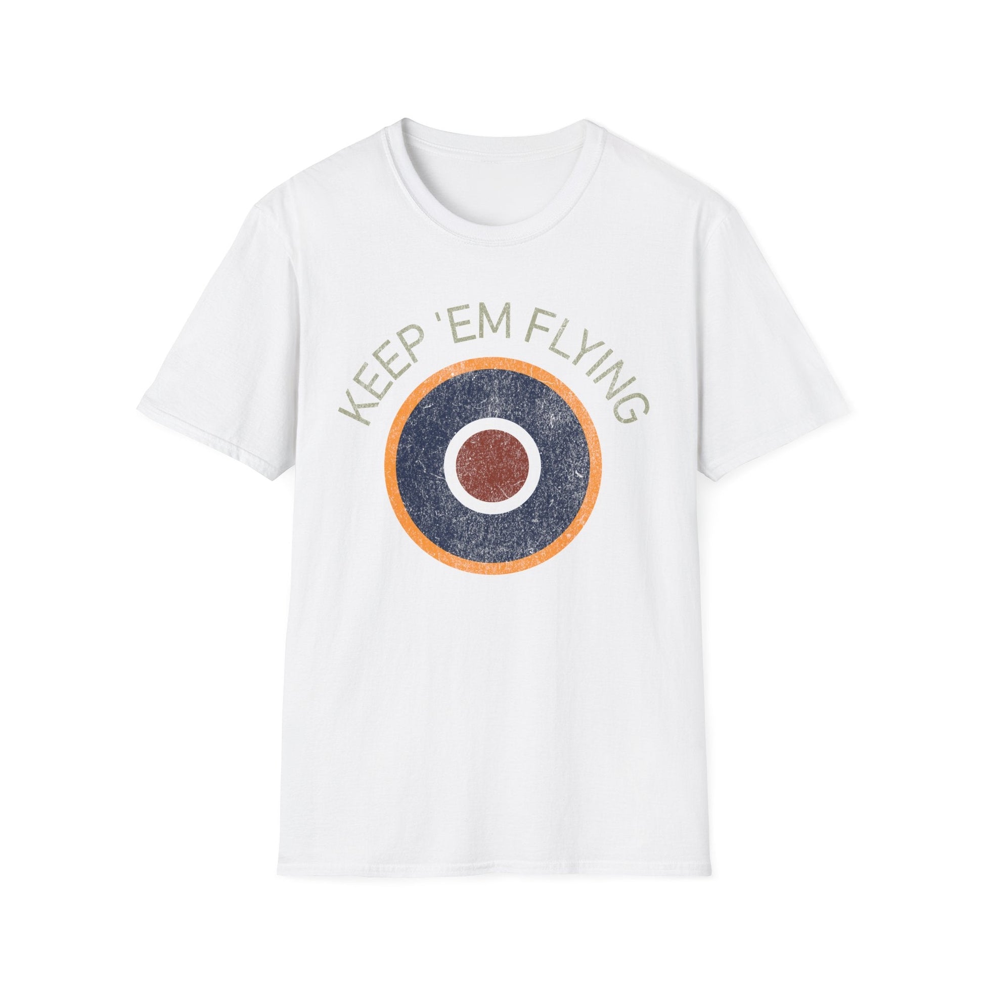 RAF Type C1 Roundel “Keep ’Em Flying” WWII Heritage T Shirt – Royal Air Force Pilot gifts warbird t shirt