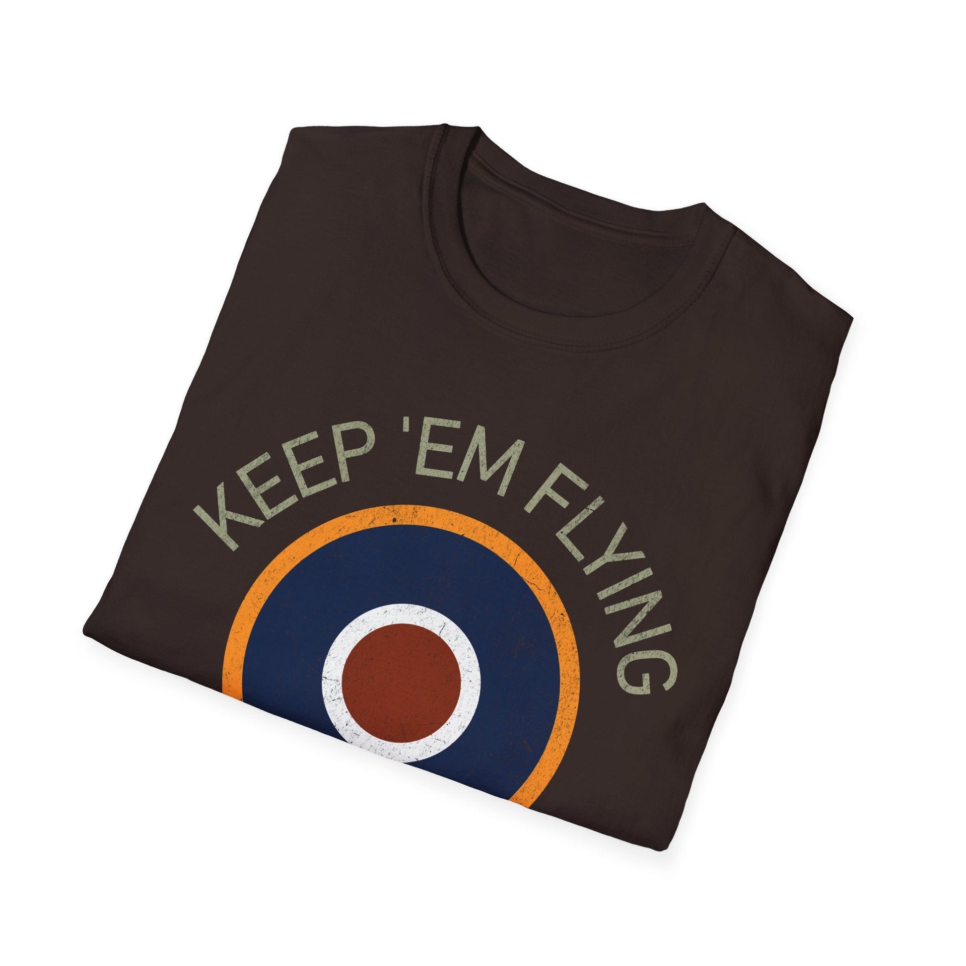 RAF Type C1 Roundel “Keep ’Em Flying” WWII Heritage T Shirt – Royal Air Force Pilot gifts warbird t shirt
