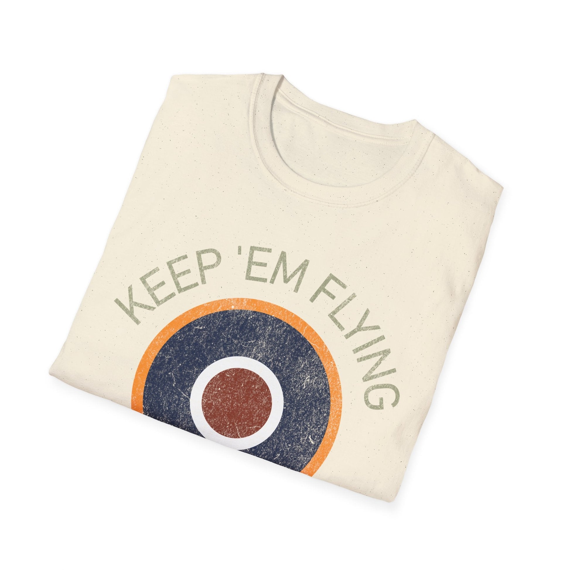 RAF Type C1 Roundel “Keep ’Em Flying” WWII Heritage T Shirt – Royal Air Force Pilot gifts warbird t shirt