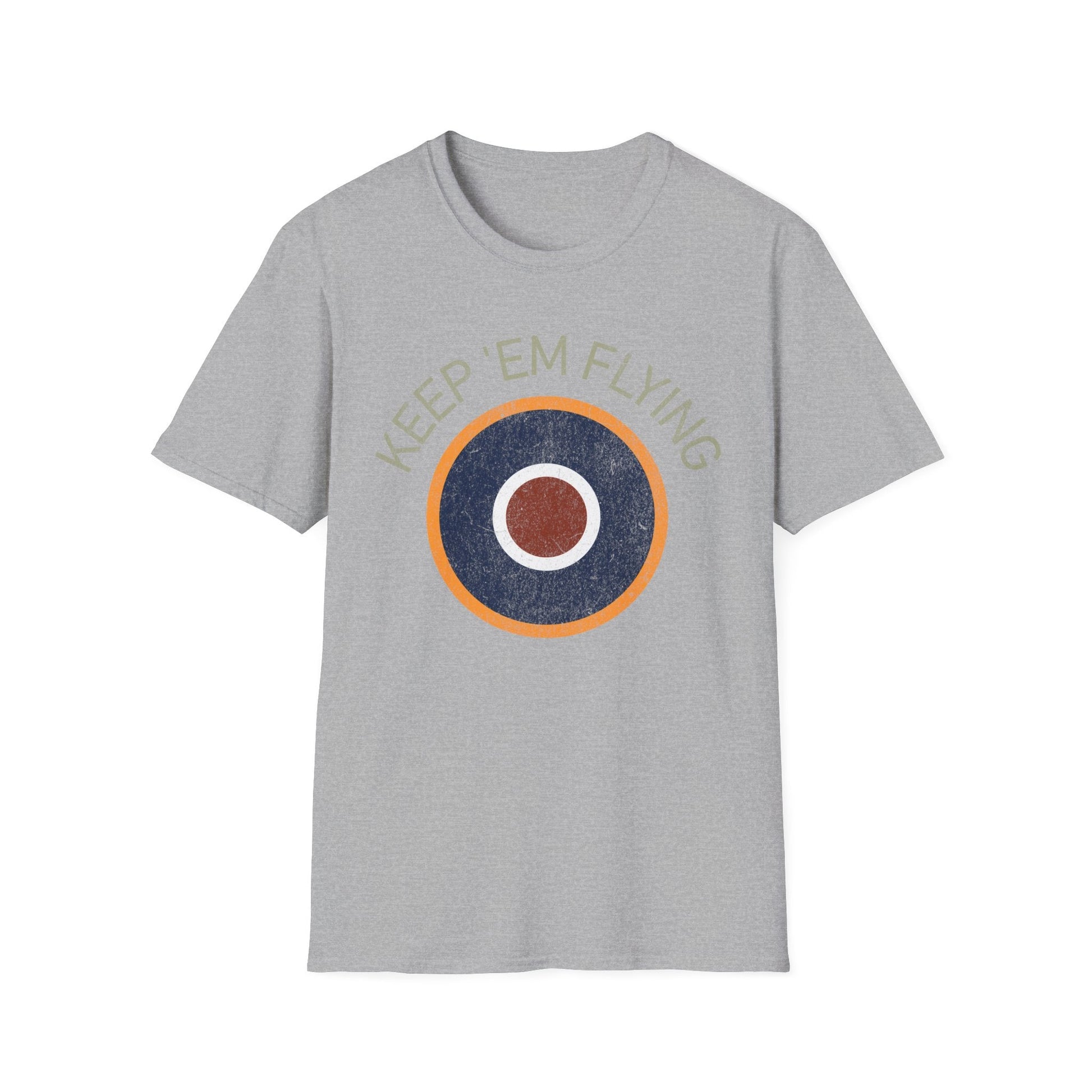 RAF Type C1 Roundel “Keep ’Em Flying” WWII Heritage T Shirt – Royal Air Force Pilot gifts warbird t shirt