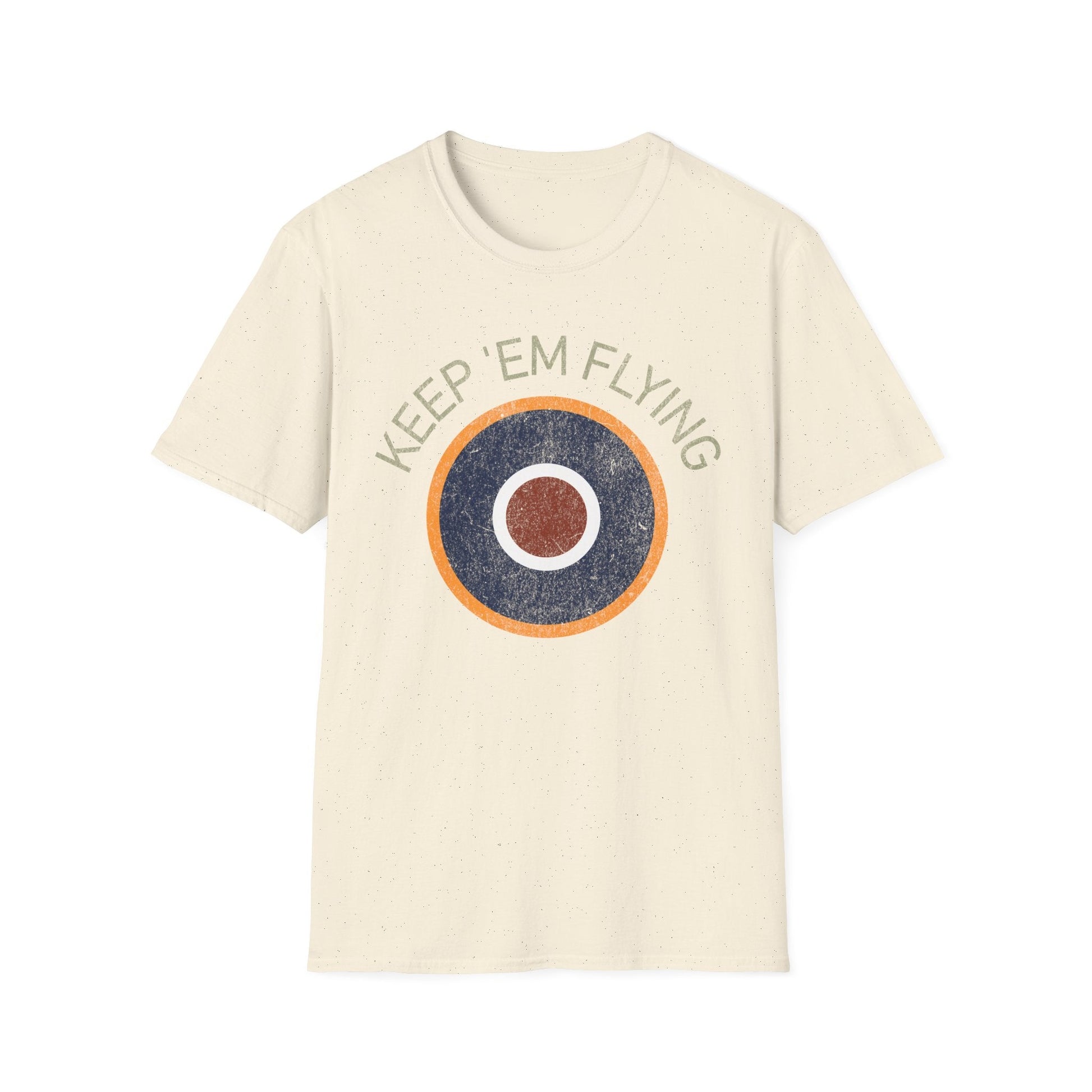 RAF Type C1 Roundel “Keep ’Em Flying” WWII Heritage T Shirt – Royal Air Force Pilot gifts warbird t shirt