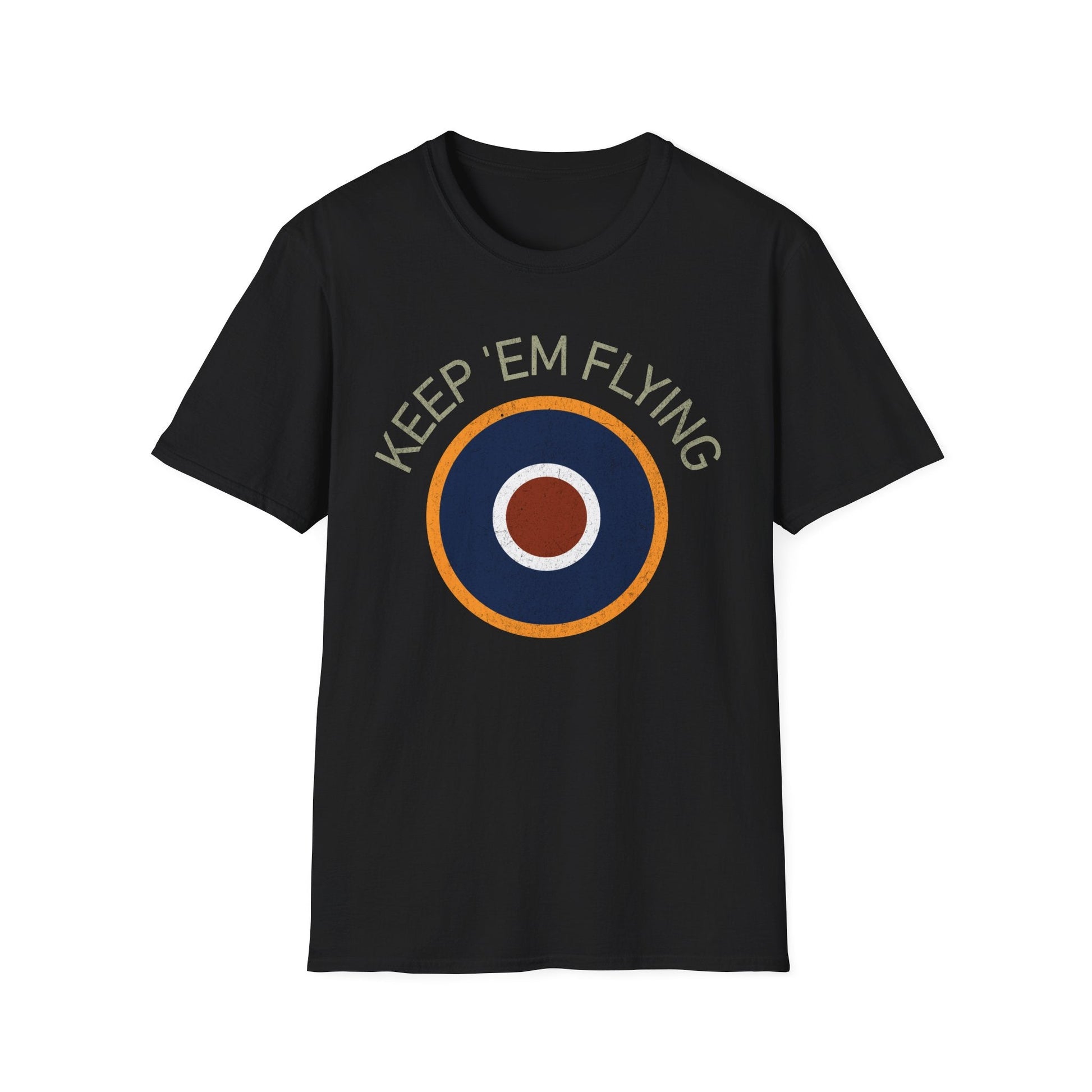 RAF Type C1 Roundel “Keep ’Em Flying” WWII Heritage T Shirt – Royal Air Force Pilot gifts warbird t shirt