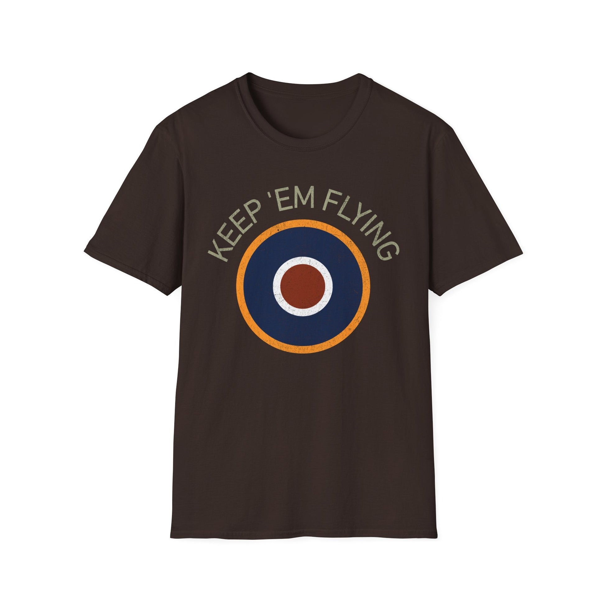 RAF Type C1 Roundel “Keep ’Em Flying” WWII Heritage T Shirt – Royal Air Force Pilot gifts warbird t shirt