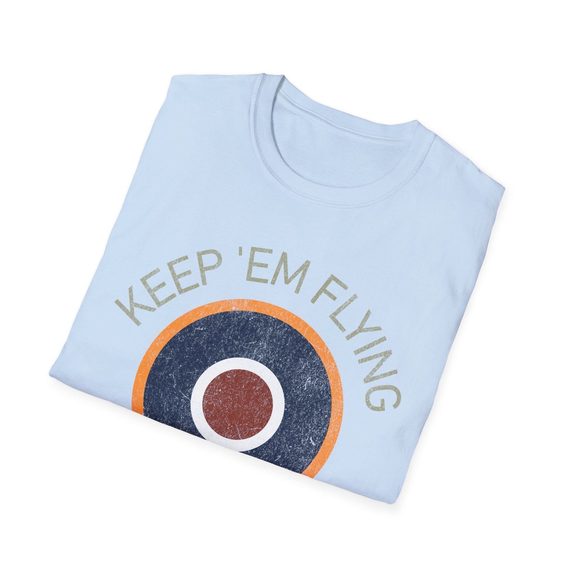 RAF Type C1 Roundel “Keep ’Em Flying” WWII Heritage T Shirt – Royal Air Force Pilot gifts warbird t shirt