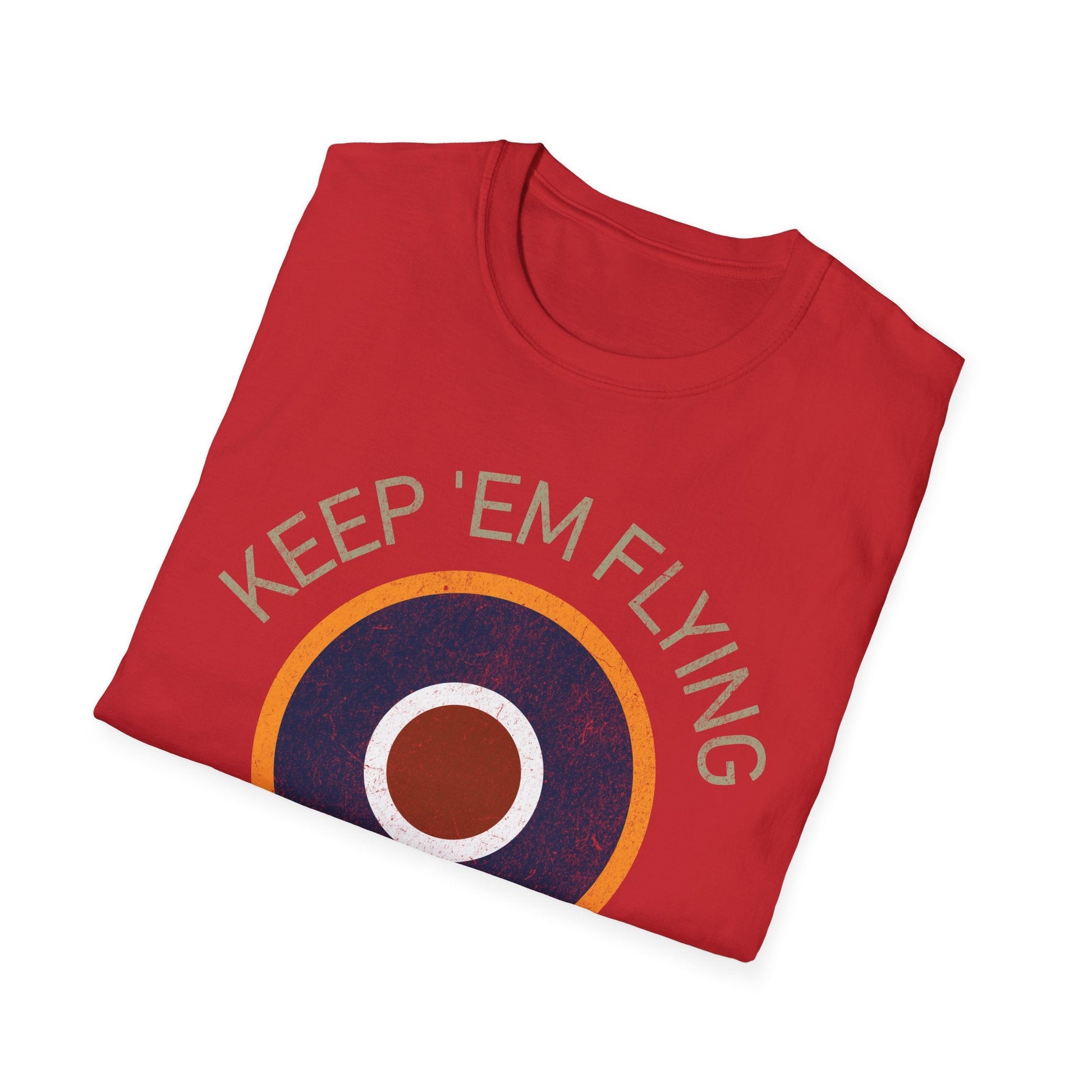 RAF Type C1 Roundel “Keep ’Em Flying” WWII Heritage T Shirt – Royal Air Force Pilot gifts warbird t shirt