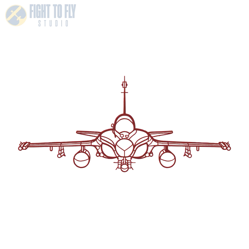 RafaleC Front Die Cut Metal Wall Art - Sign - Pilot gifts - WWII warbird t-shirt