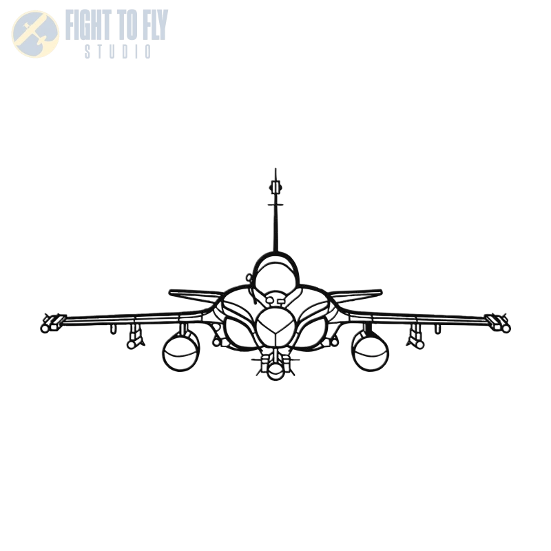 RafaleC Front Die Cut Metal Wall Art - Sign - Pilot gifts - WWII warbird t-shirt