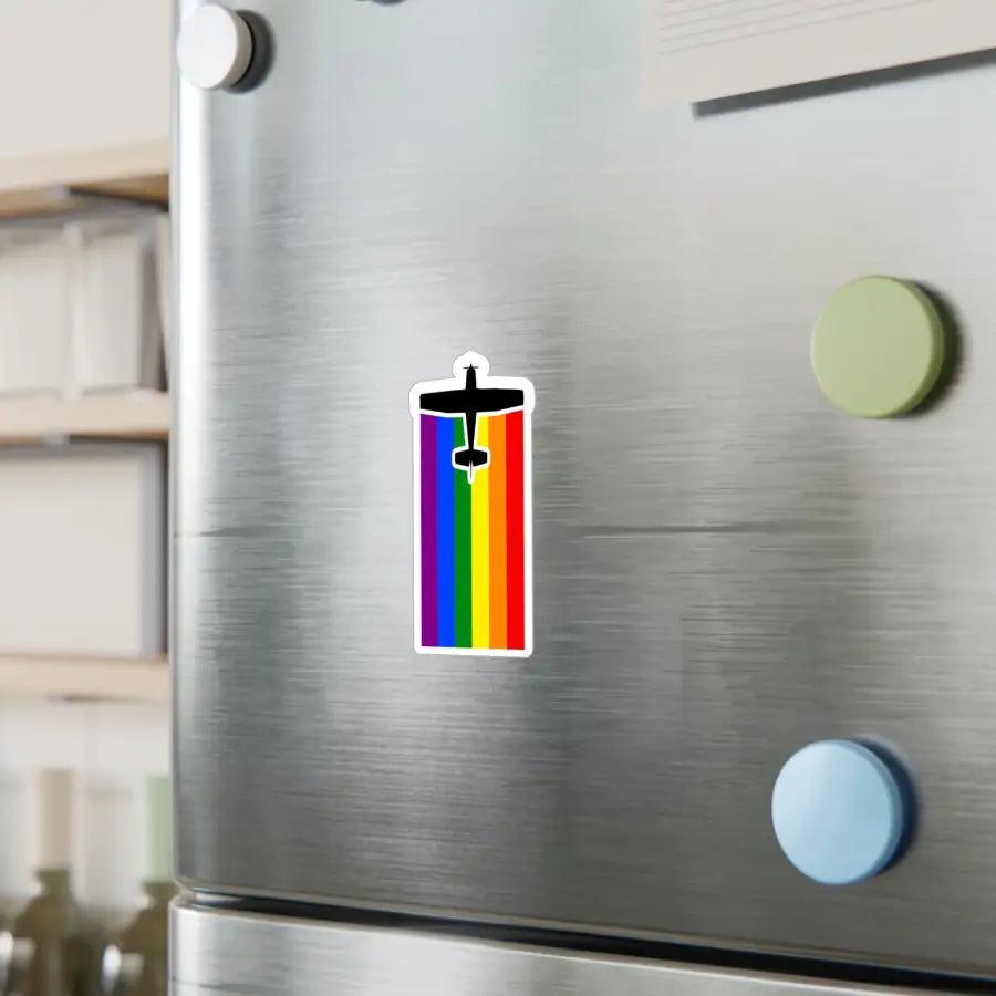 Rainbow Pride Airplane Kiss-Cut Vinyl Decal - Paper products - Gifts for pilots - Aviation apparel