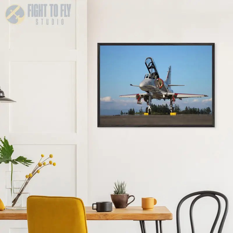 Ramp Ready: Full View of A-4 Skyhawk - Print Material - Gifts for pilots - Aviation apparel