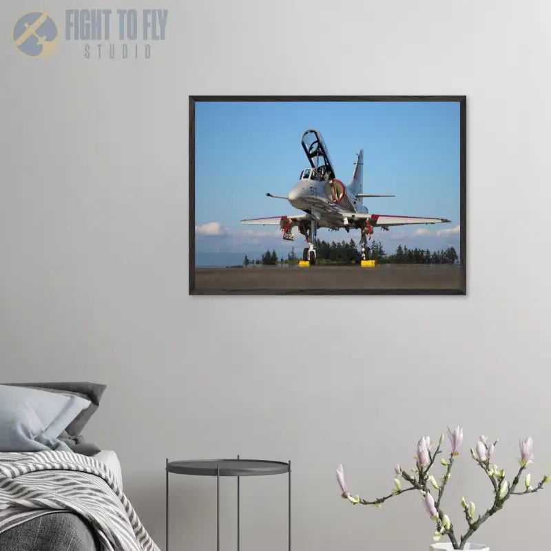 Ramp Ready: Full View of A-4 Skyhawk - Print Material - Gifts for pilots - Aviation apparel