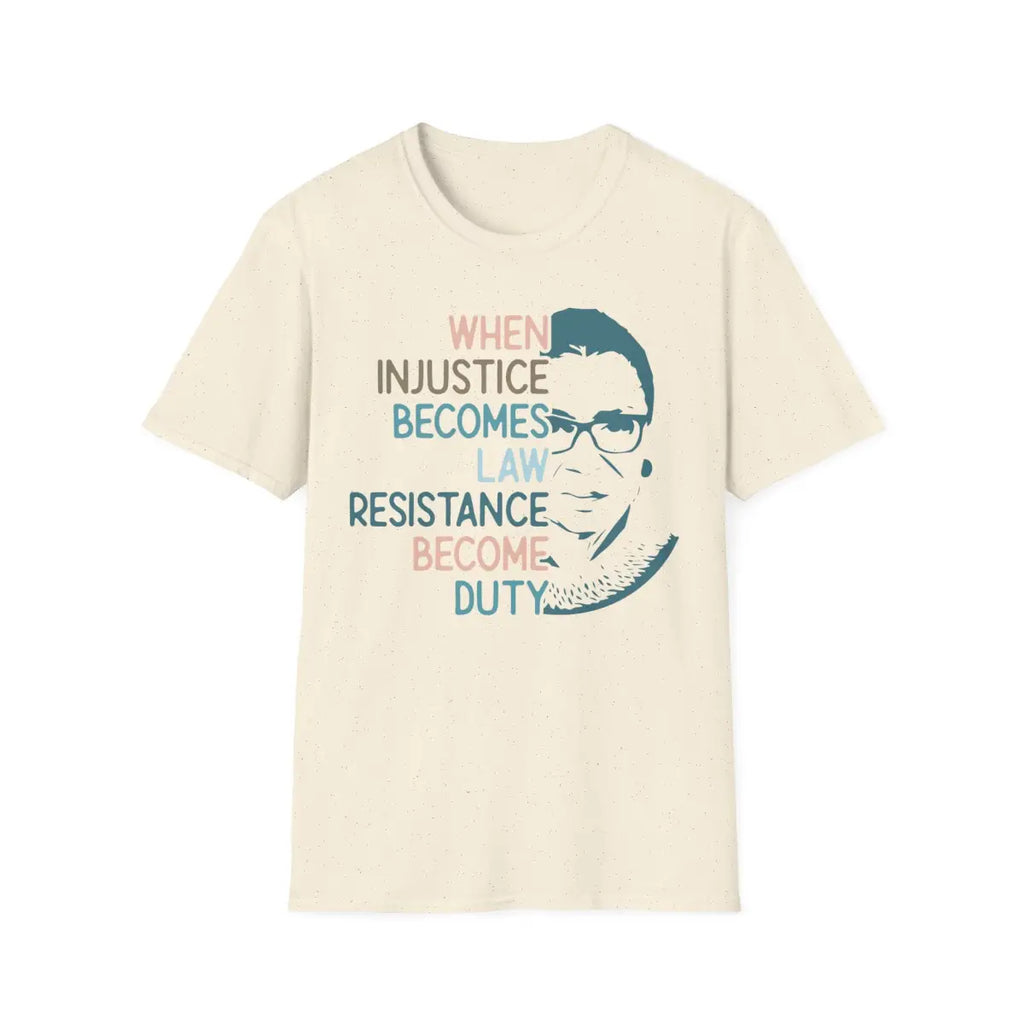RBG Injustace Resistance Becomes Duty T-Shirt - Pilot gifts - WWII warbird t-shirt