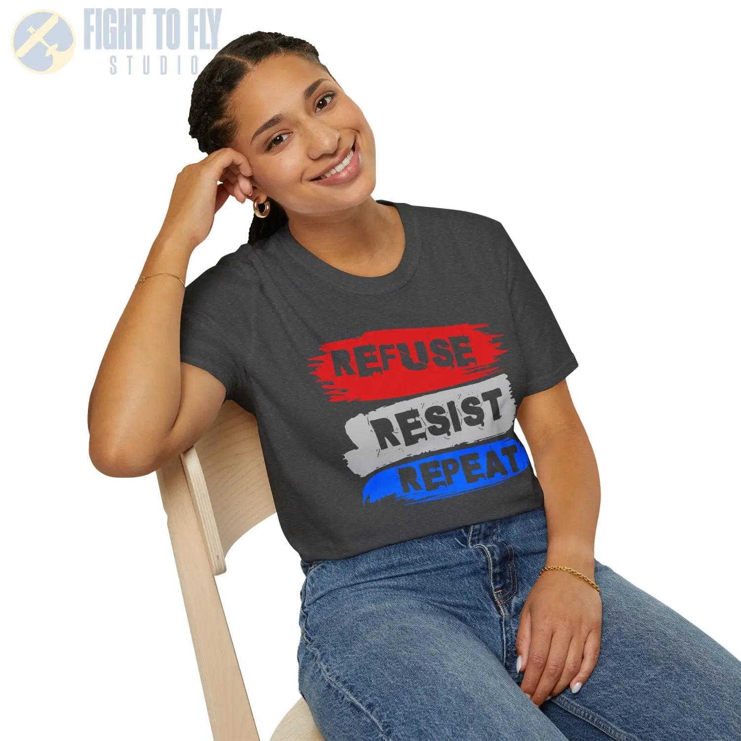 Refuse. Resist. Repeat. (Alternate Edition) - T-Shirt - Pilot gifts - WWII warbird t-shirt