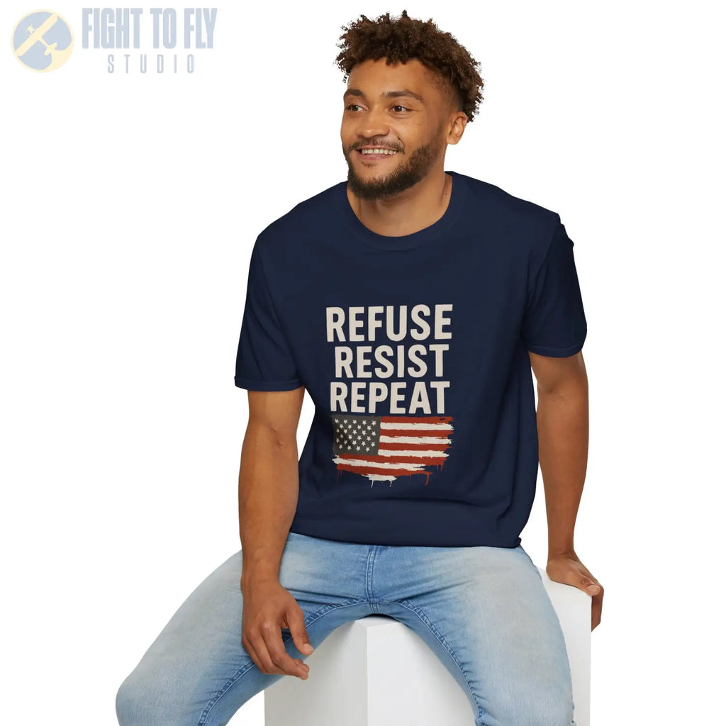 Refuse. Resist. Repeat. - T-Shirt - Pilot gifts - WWII warbird t-shirt