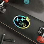 Republic Aviation Holographic Die-Cut Stickers - Paper products - Pilot gifts - WWII warbird t-shirt