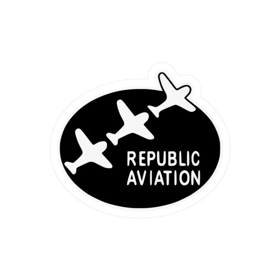 Republic Aviation Kiss-Cut Vinyl Decal - Paper products - Pilot gifts - WWII warbird t-shirt