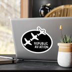 Republic Aviation Kiss-Cut Vinyl Decal - Paper products - Pilot gifts - WWII warbird t-shirt