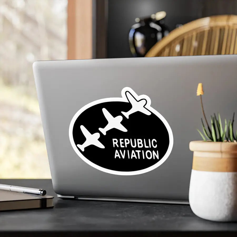 Republic Aviation Kiss-Cut Vinyl Decal - Paper products - Pilot gifts - WWII warbird t-shirt