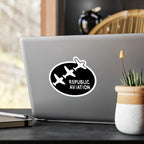 Republic Aviation Kiss-Cut Vinyl Decal - Paper products - Pilot gifts - WWII warbird t-shirt