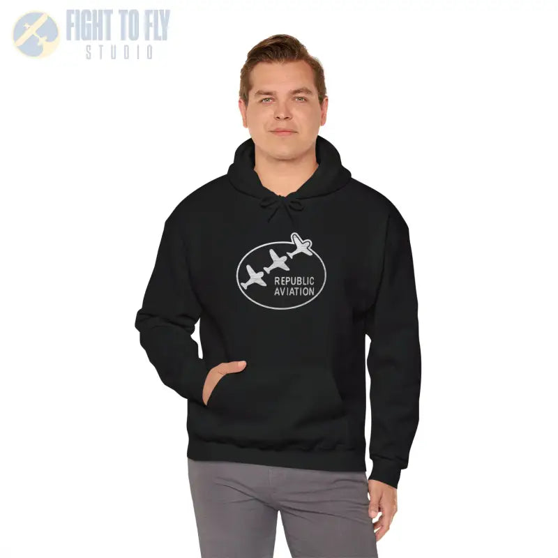Republic Aviation Unisex Heavy Blend™ Hooded Sweatshirt - Comfortable & Stylish Outerwear for Enthusiasts - Hoodie