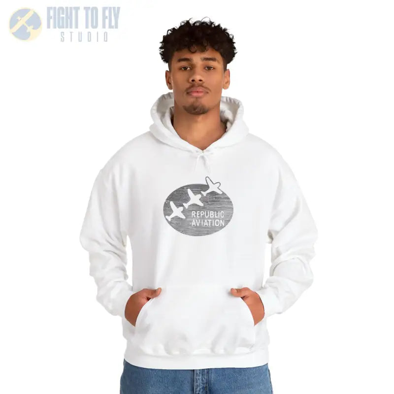 Republic Aviation Unisex Heavy Blend™ Hooded Sweatshirt - Comfortable & Stylish Outerwear for Enthusiasts - Hoodie
