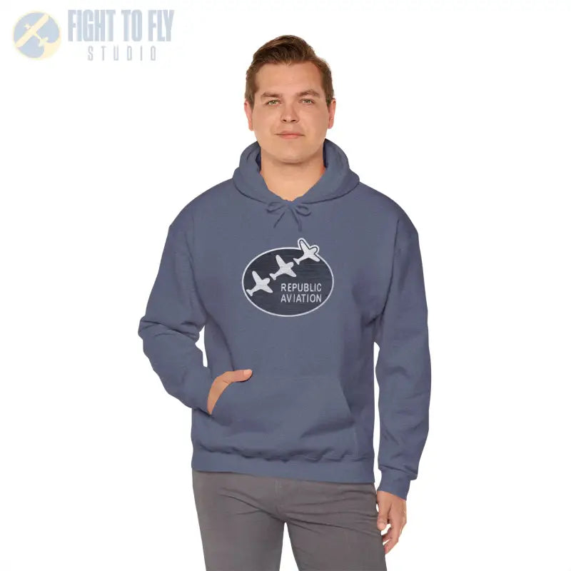 Republic Aviation Unisex Heavy Blend™ Hooded Sweatshirt - Comfortable & Stylish Outerwear for Enthusiasts - Hoodie