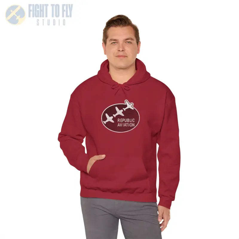 Republic Aviation Unisex Heavy Blend™ Hooded Sweatshirt - Comfortable & Stylish Outerwear for Enthusiasts - Hoodie