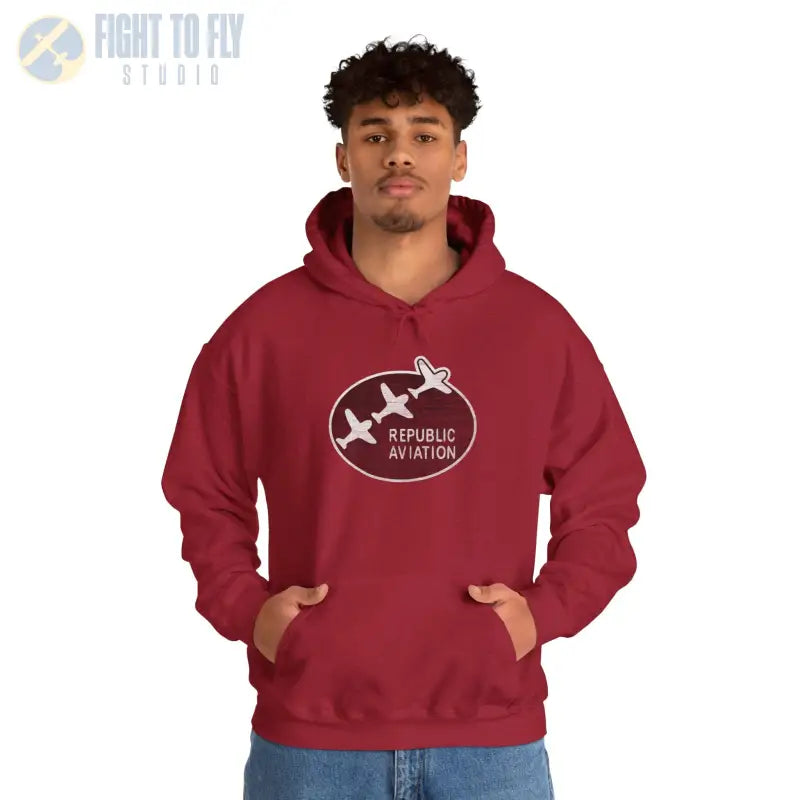 Republic Aviation Unisex Heavy Blend™ Hooded Sweatshirt - Comfortable & Stylish Outerwear for Enthusiasts - Hoodie