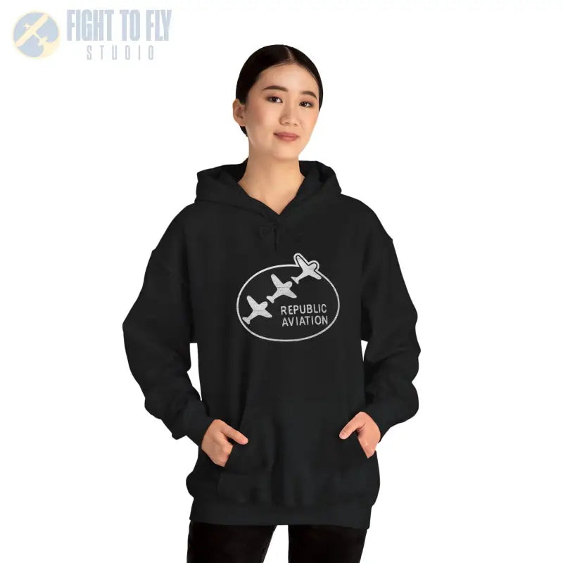 Republic Aviation Unisex Heavy Blend™ Hooded Sweatshirt - Comfortable & Stylish Outerwear for Enthusiasts - Hoodie