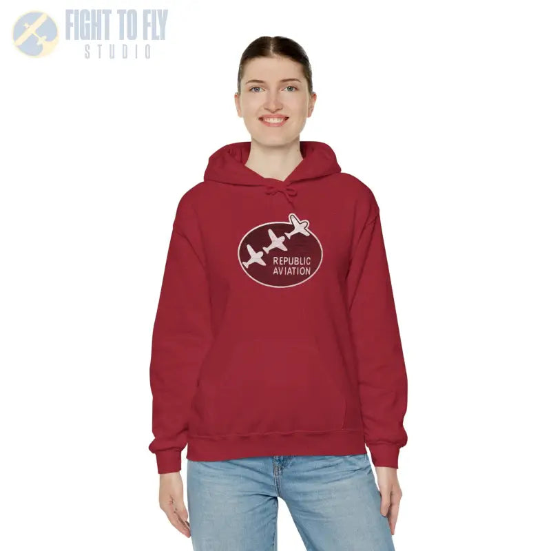 Republic Aviation Unisex Heavy Blend™ Hooded Sweatshirt - Comfortable & Stylish Outerwear for Enthusiasts - Hoodie