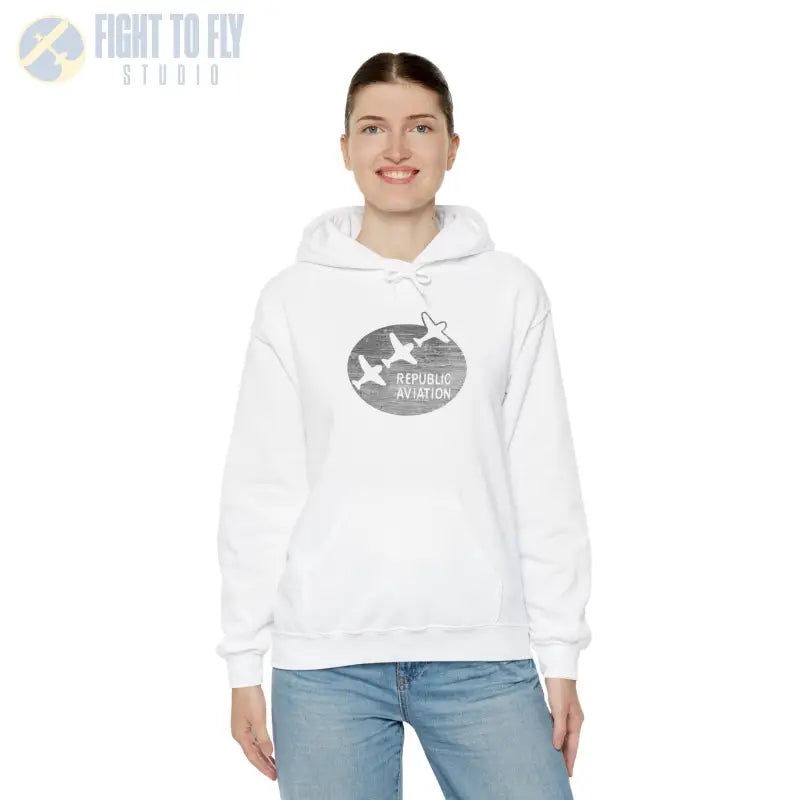Republic Aviation Unisex Heavy Blend™ Hooded Sweatshirt - Comfortable & Stylish Outerwear for Enthusiasts - Hoodie