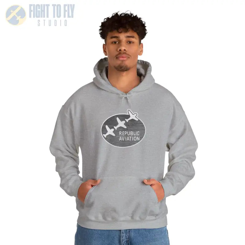 Republic Aviation Unisex Heavy Blend™ Hooded Sweatshirt - Comfortable & Stylish Outerwear for Enthusiasts - Hoodie