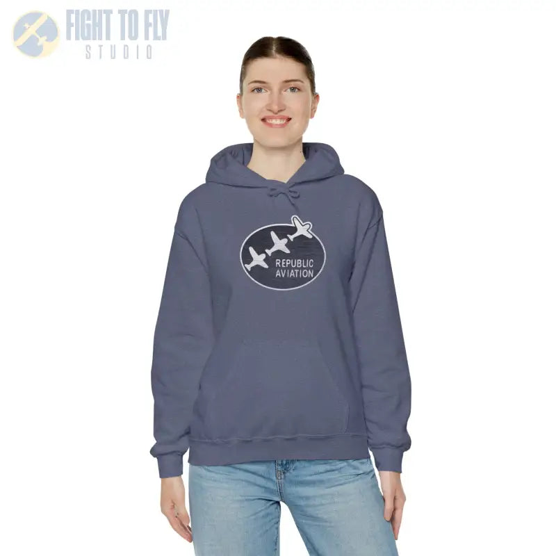 Republic Aviation Unisex Heavy Blend™ Hooded Sweatshirt - Comfortable & Stylish Outerwear for Enthusiasts - Hoodie