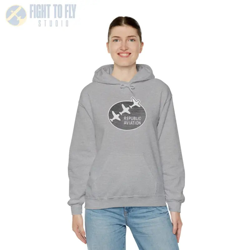 Republic Aviation Unisex Heavy Blend™ Hooded Sweatshirt - Comfortable & Stylish Outerwear for Enthusiasts - Hoodie
