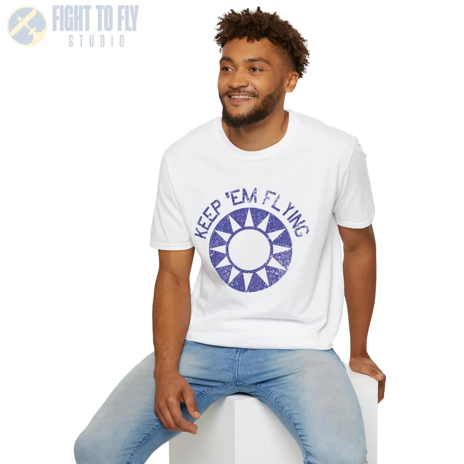 Republic of China Roundel “Keep ’Em Flying” Flying Tigers T Shirt Pilot gifts WWII warbird t shirt