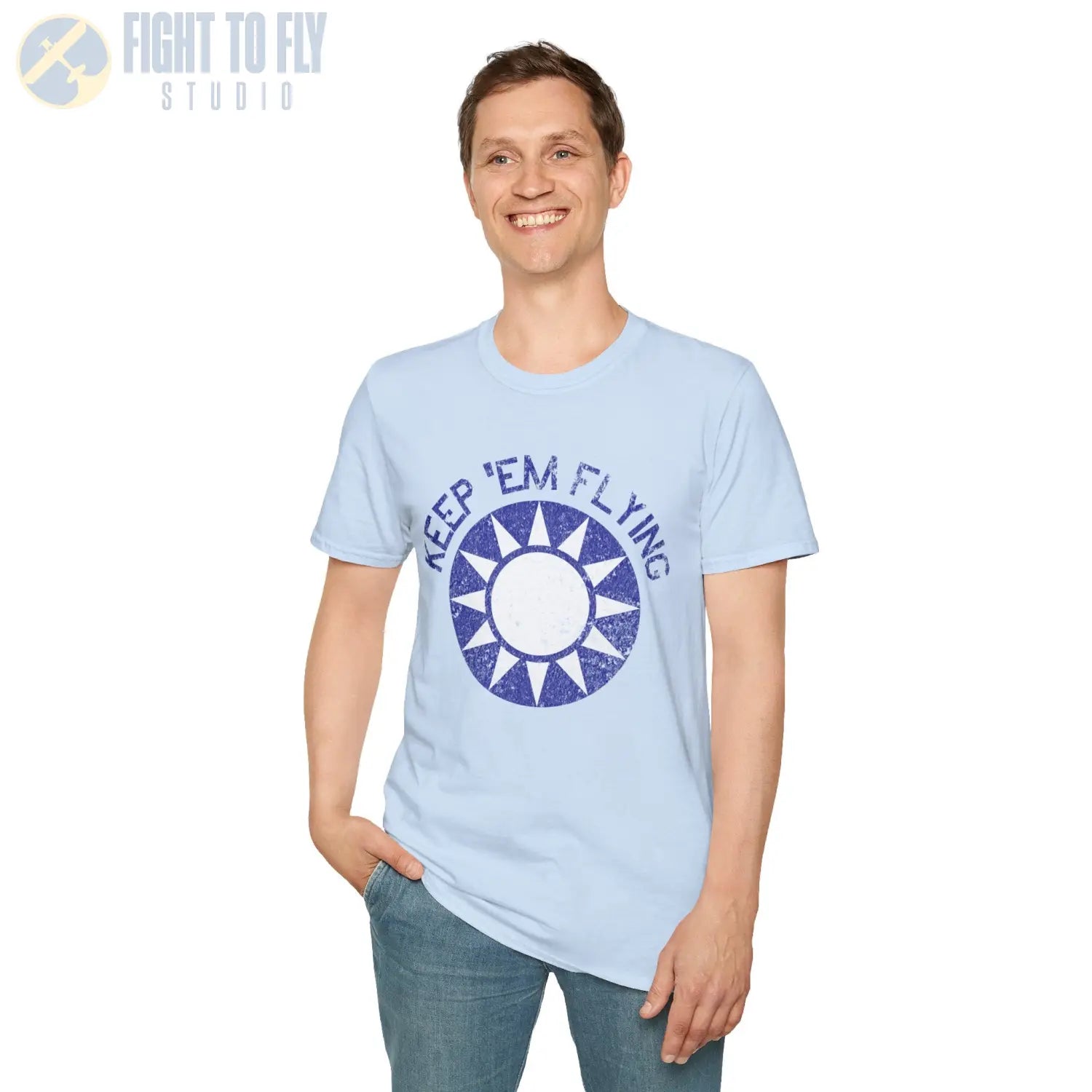 Republic of China Roundel “Keep ’Em Flying” Flying Tigers T Shirt Pilot gifts WWII warbird t shirt