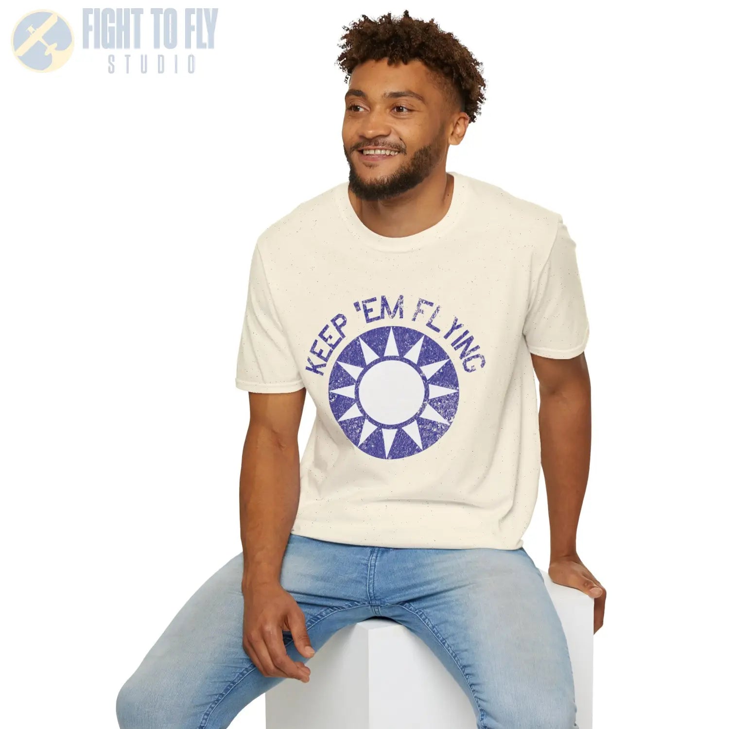 Republic of China Roundel “Keep ’Em Flying” Flying Tigers T Shirt Pilot gifts WWII warbird t shirt