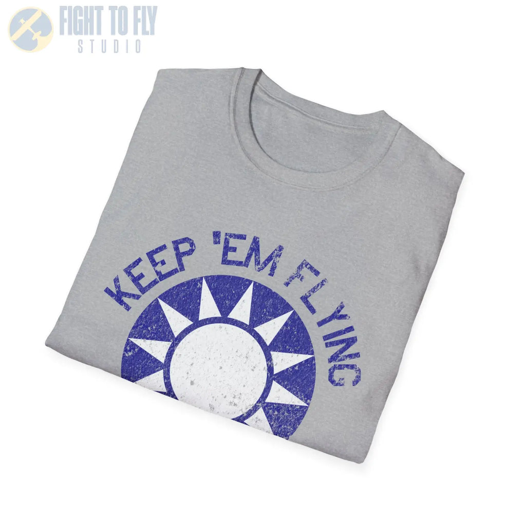 Republic of China Roundel “Keep ’Em Flying” Flying Tigers T Shirt Pilot gifts WWII warbird t shirt