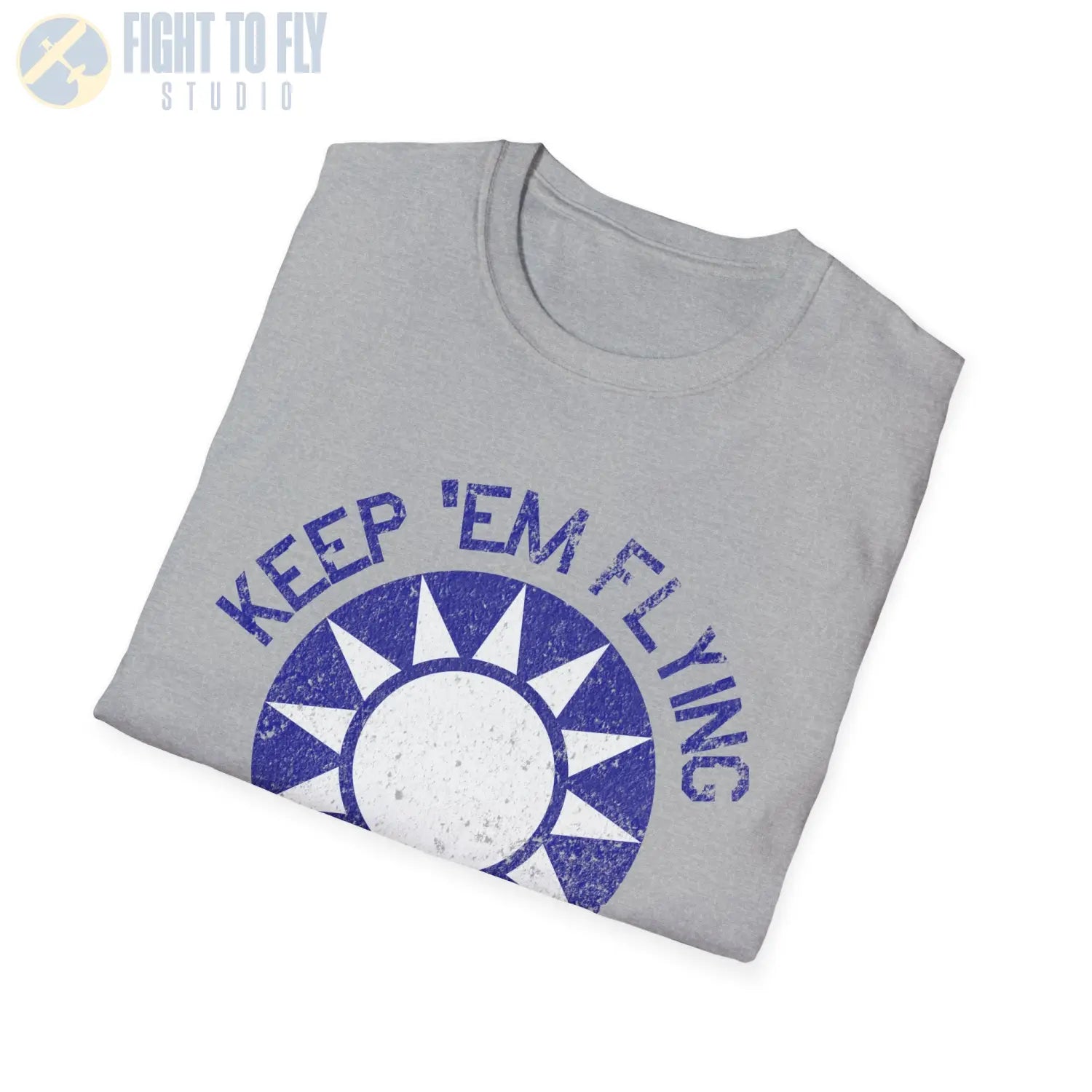 Republic of China Roundel “Keep ’Em Flying” Flying Tigers T Shirt Pilot gifts WWII warbird t shirt