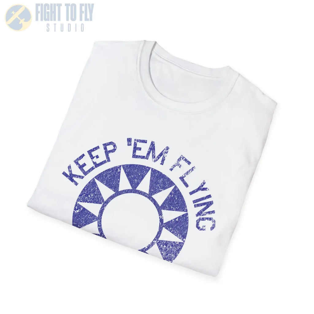 Republic of China Roundel “Keep ’Em Flying” Flying Tigers T Shirt Pilot gifts WWII warbird t shirt