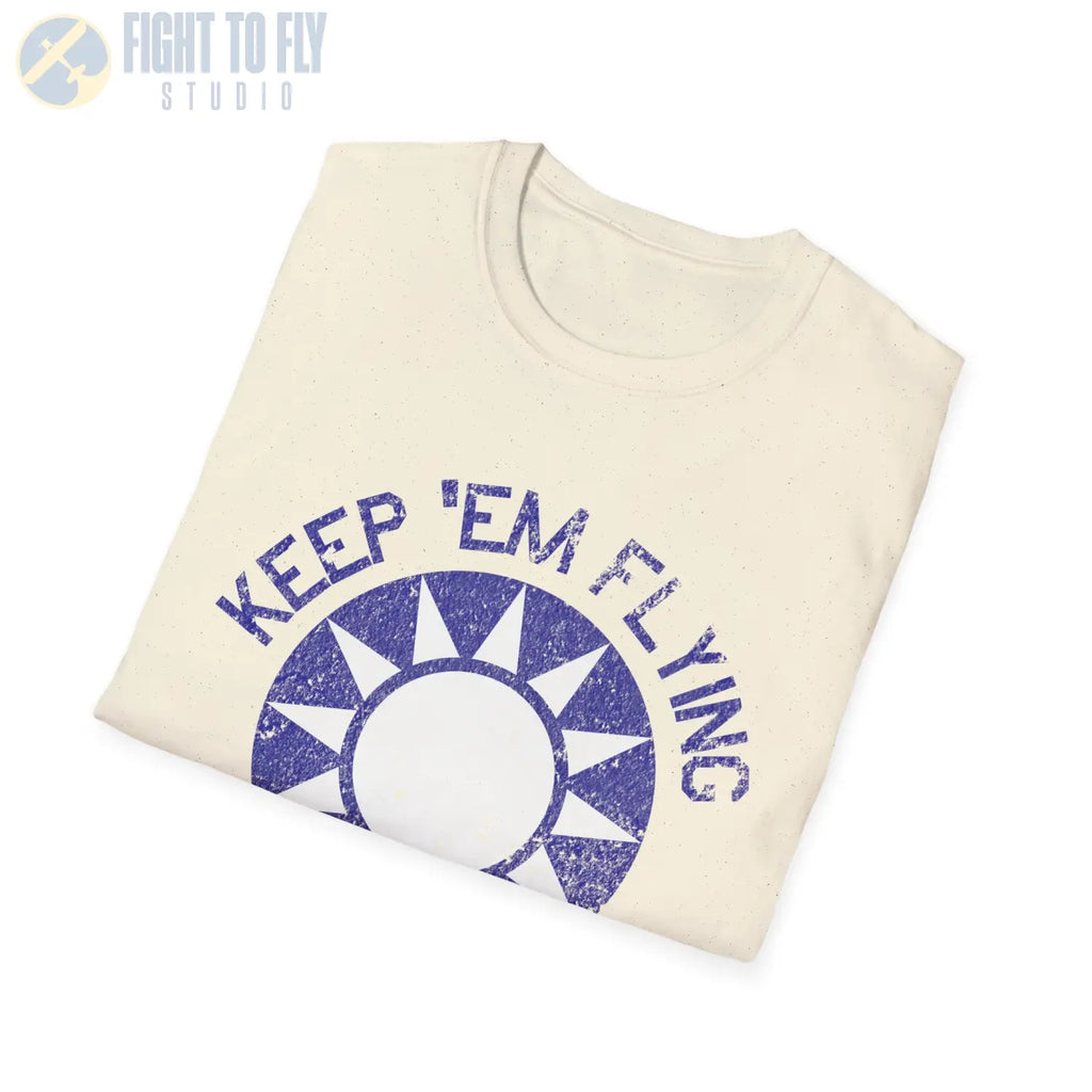 Republic of China Roundel “Keep ’Em Flying” Flying Tigers T Shirt Pilot gifts WWII warbird t shirt