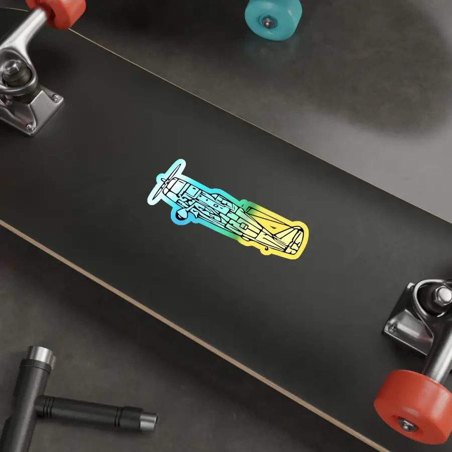 Republic P-47D Razorback Holographic Airplane Die-Cut Sticker - Paper products - Pilot gifts - WWII warbird t-shirt