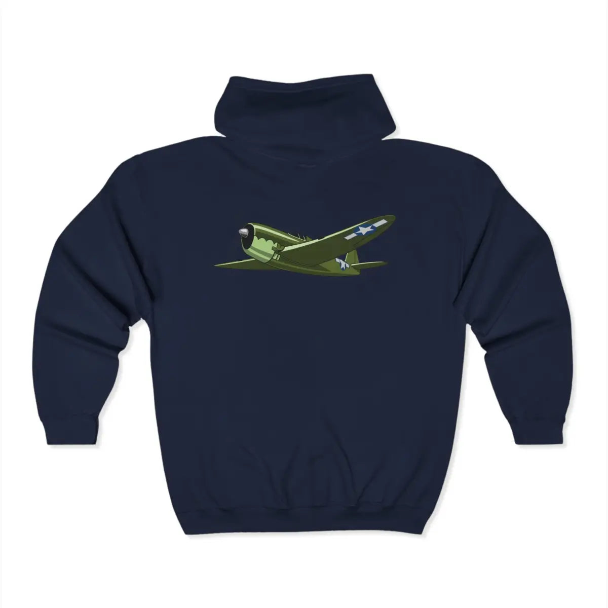 Republic P-47D Thunderbolt Full Zip Hoodie - Gifts for pilots - Aviation apparel
